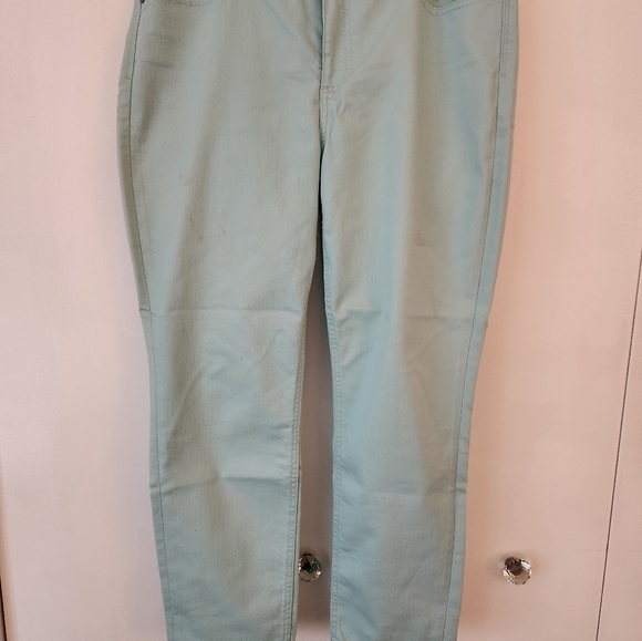 Talbots Slim Ankle Flawless Five-Pocket Aqua 12p Jeans - Picture 1 of 10